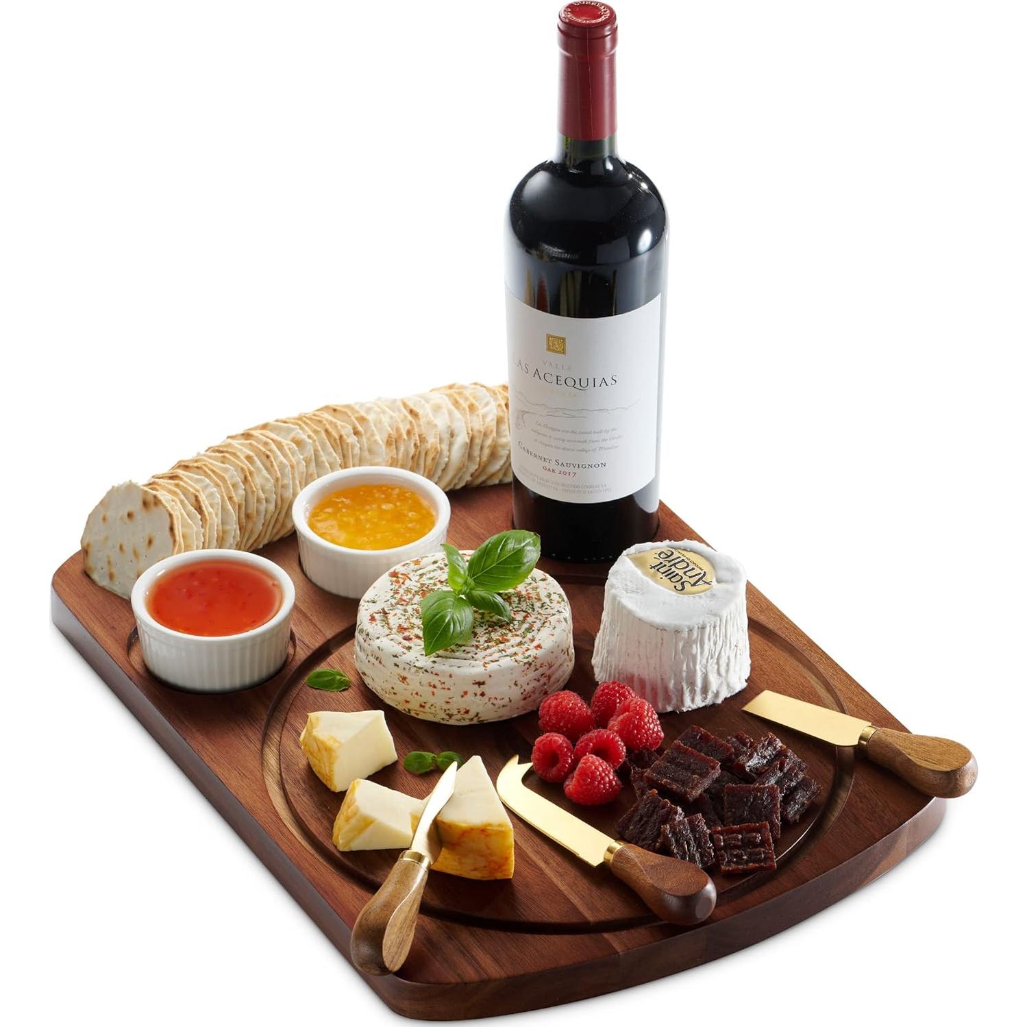 Juego de Tabla de Queso Godinger con Campana y Cuencos