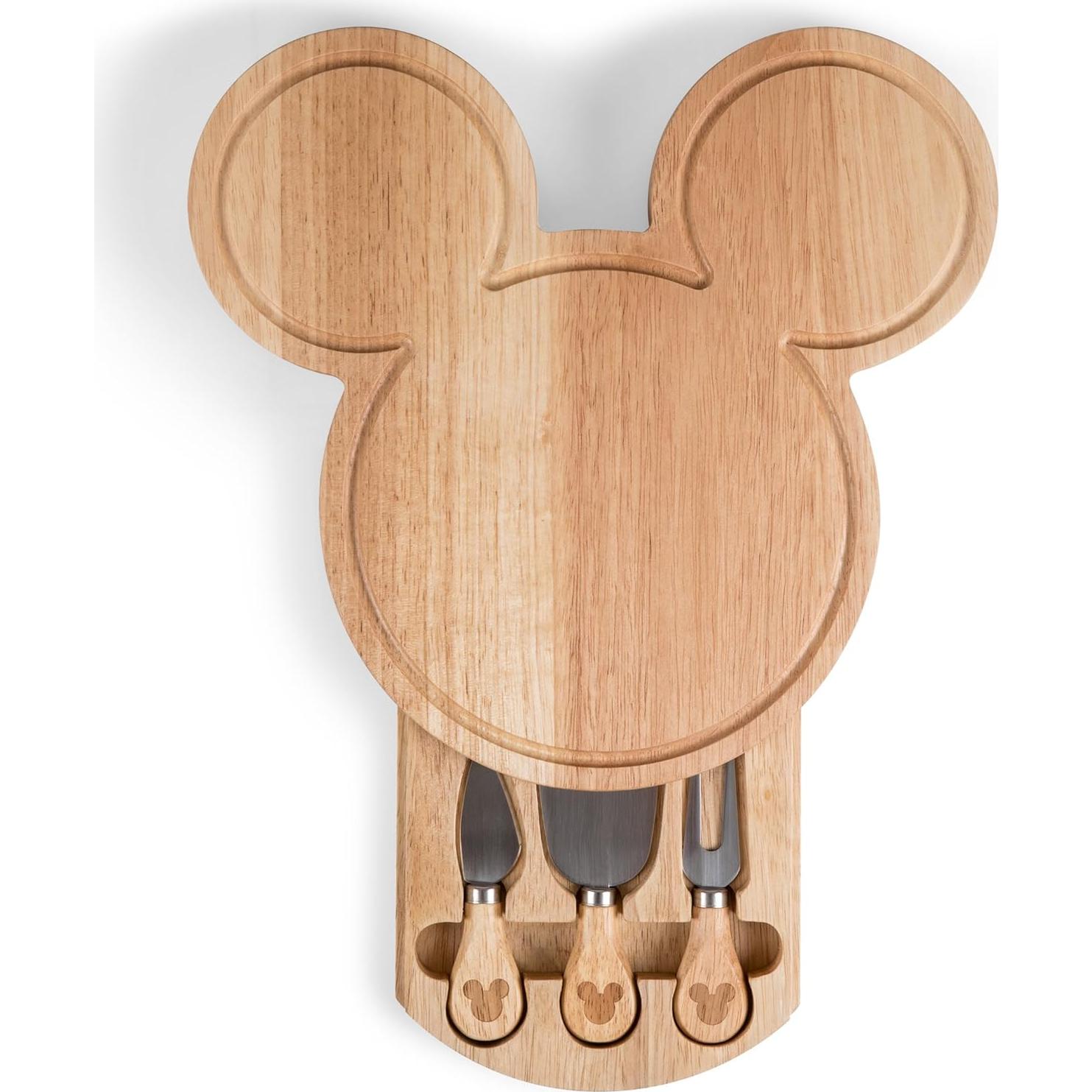 Tabla de Queso Mickey Mouse Picnic Time con Cuchillos de Parawood