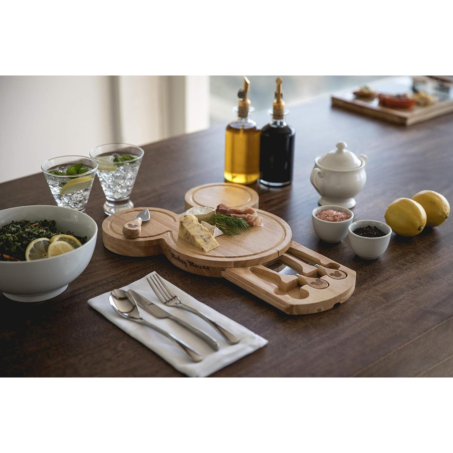 Tabla de Queso Mickey Mouse Picnic Time con Cuchillos de Parawood