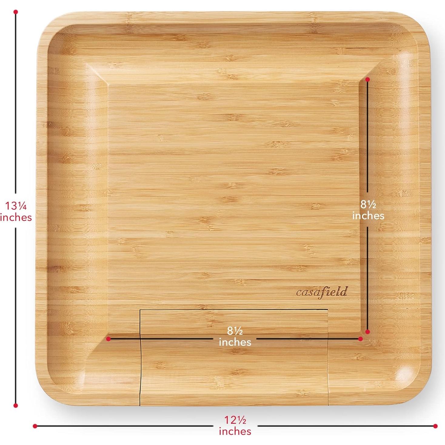 Juego de tabla de queso y cuchillos Casafield - Bambú Natural