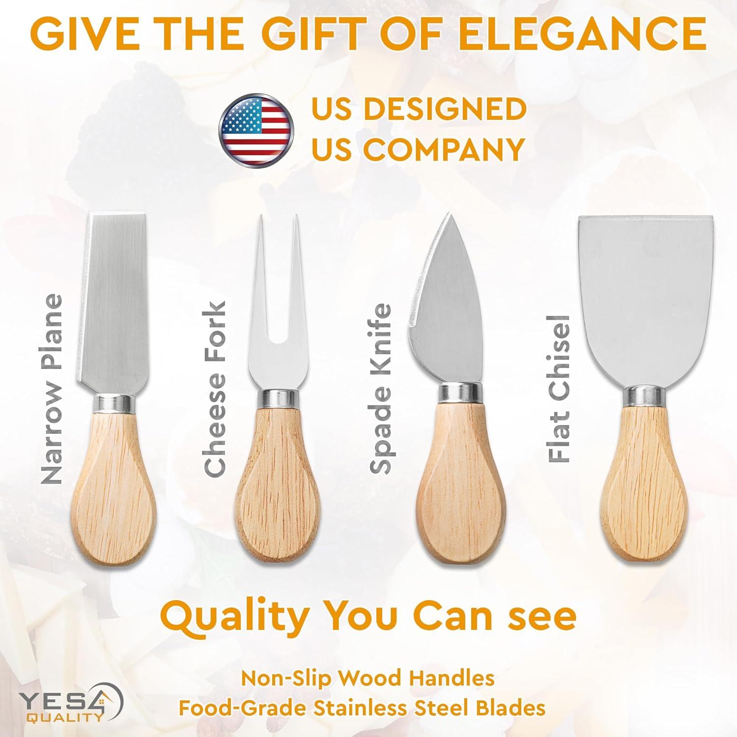 Juego de Tabla de Queso de Pizarra Yes4Quality 35.5x25.4cm