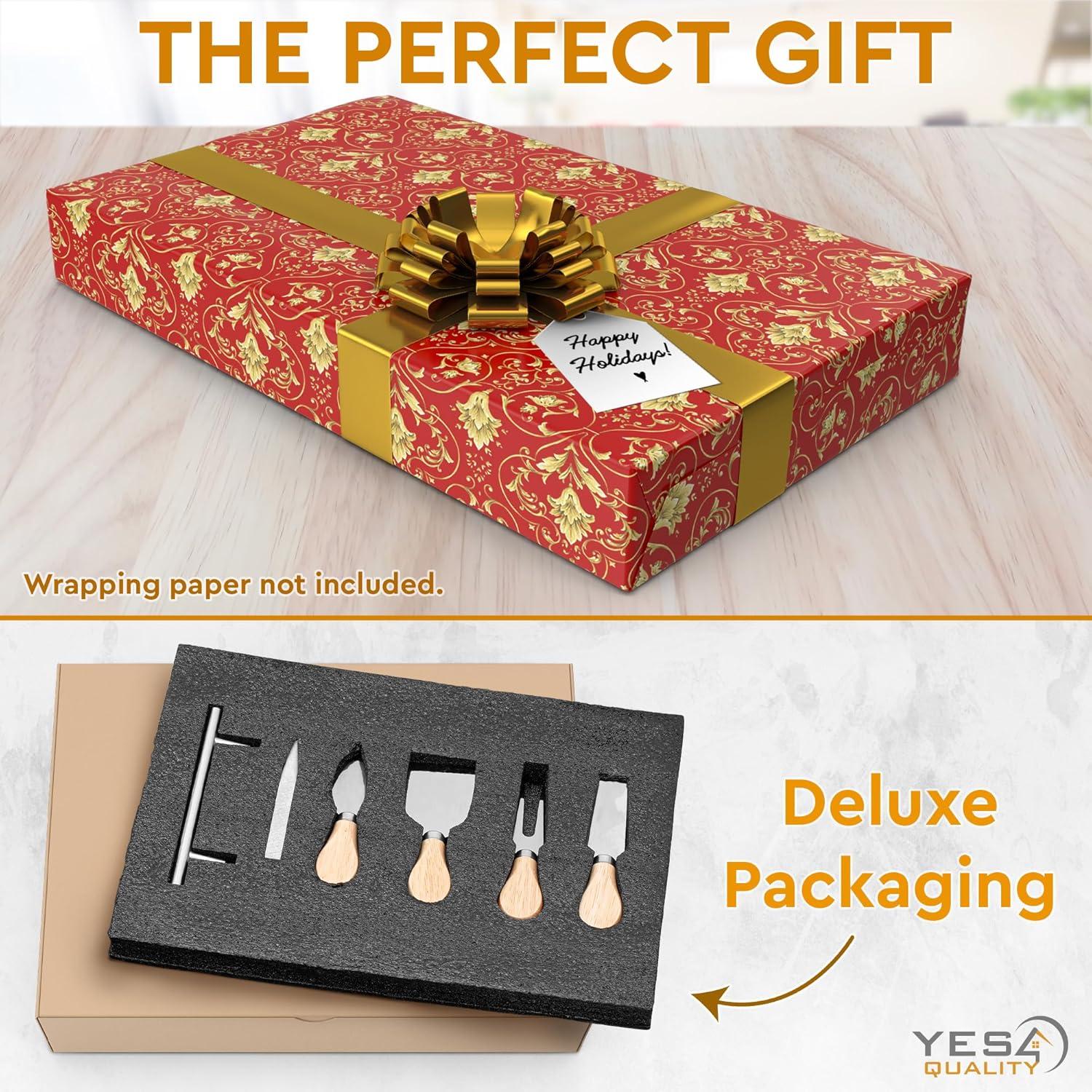 Juego de Tabla de Queso de Pizarra Yes4Quality 35.5x25.4cm