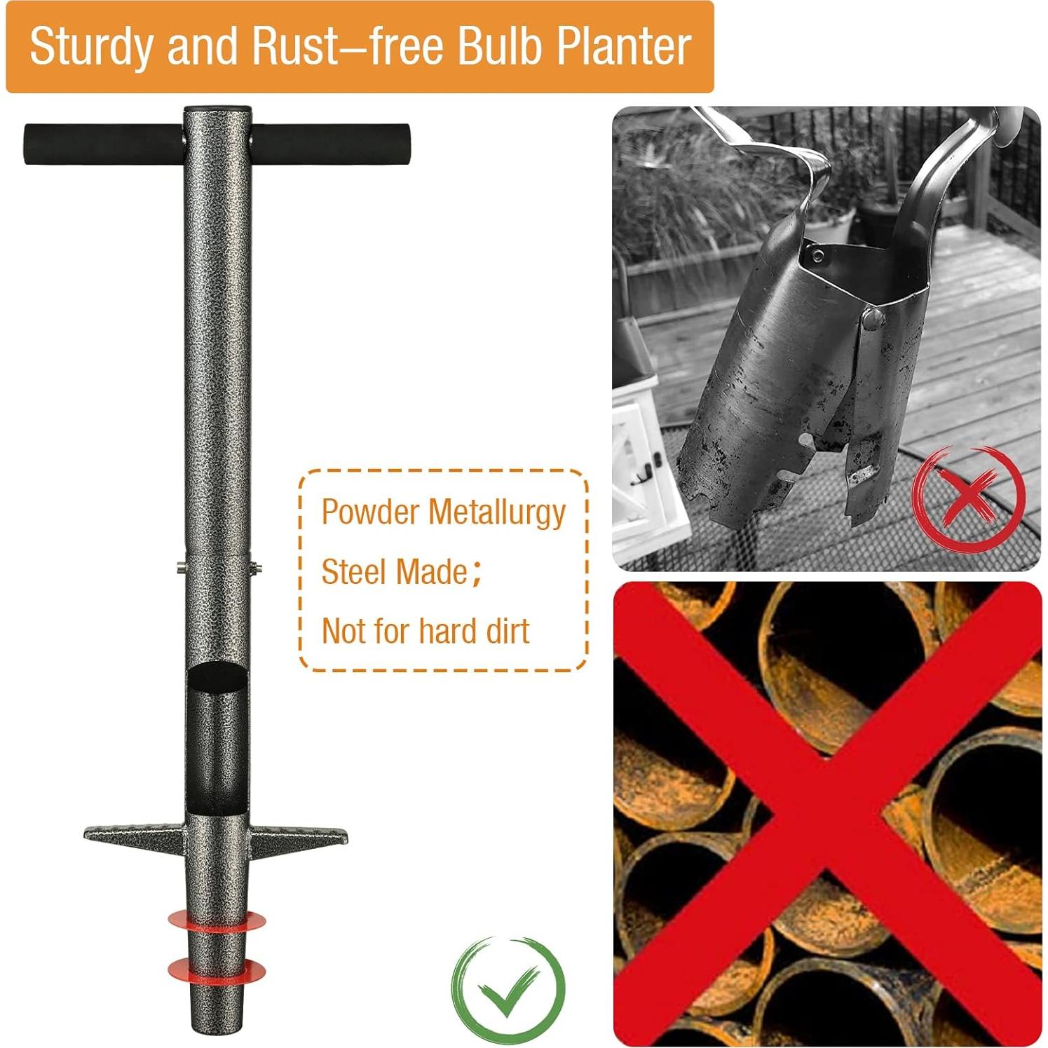 Planificador de Bulbos BsBsBest, Mango Largo 85.1 cm, Acero