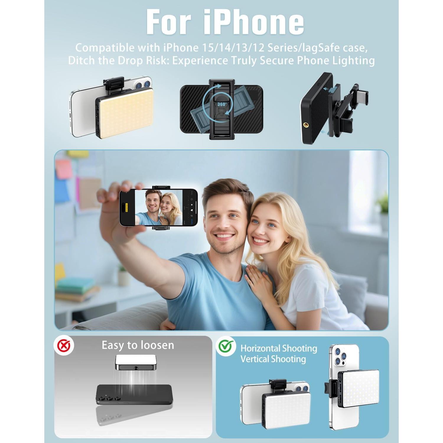 Luz LED para Selfie Auriani AUR-3IN1-FL 3000mAh 3 Modos