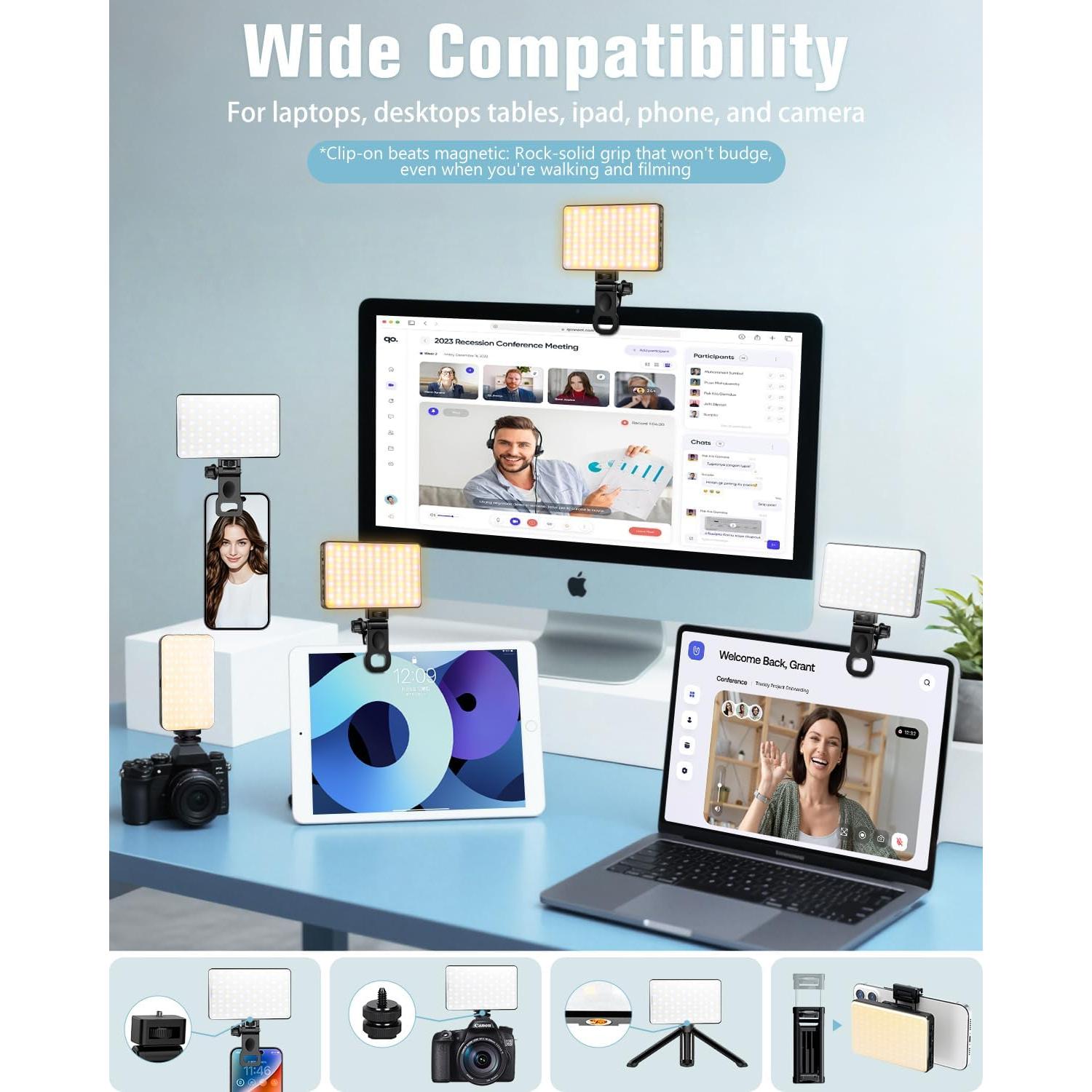 Luz LED para Selfie Auriani AUR-3IN1-FL 3000mAh 3 Modos