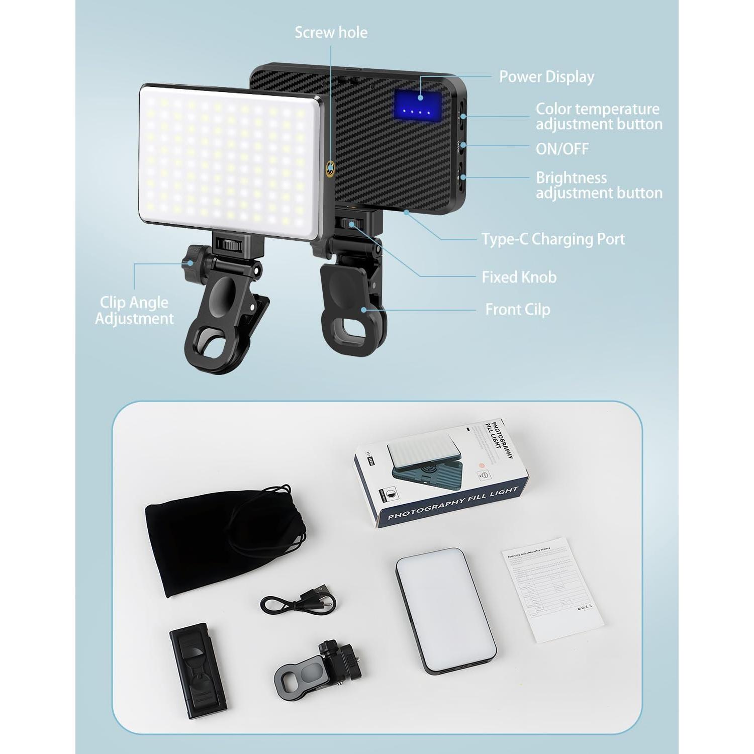 Luz LED para Selfie Auriani AUR-3IN1-FL 3000mAh 3 Modos