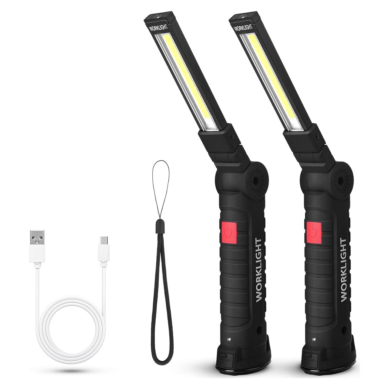 Linterna de Trabajo Recargable Suranew 360° con Base Magnética