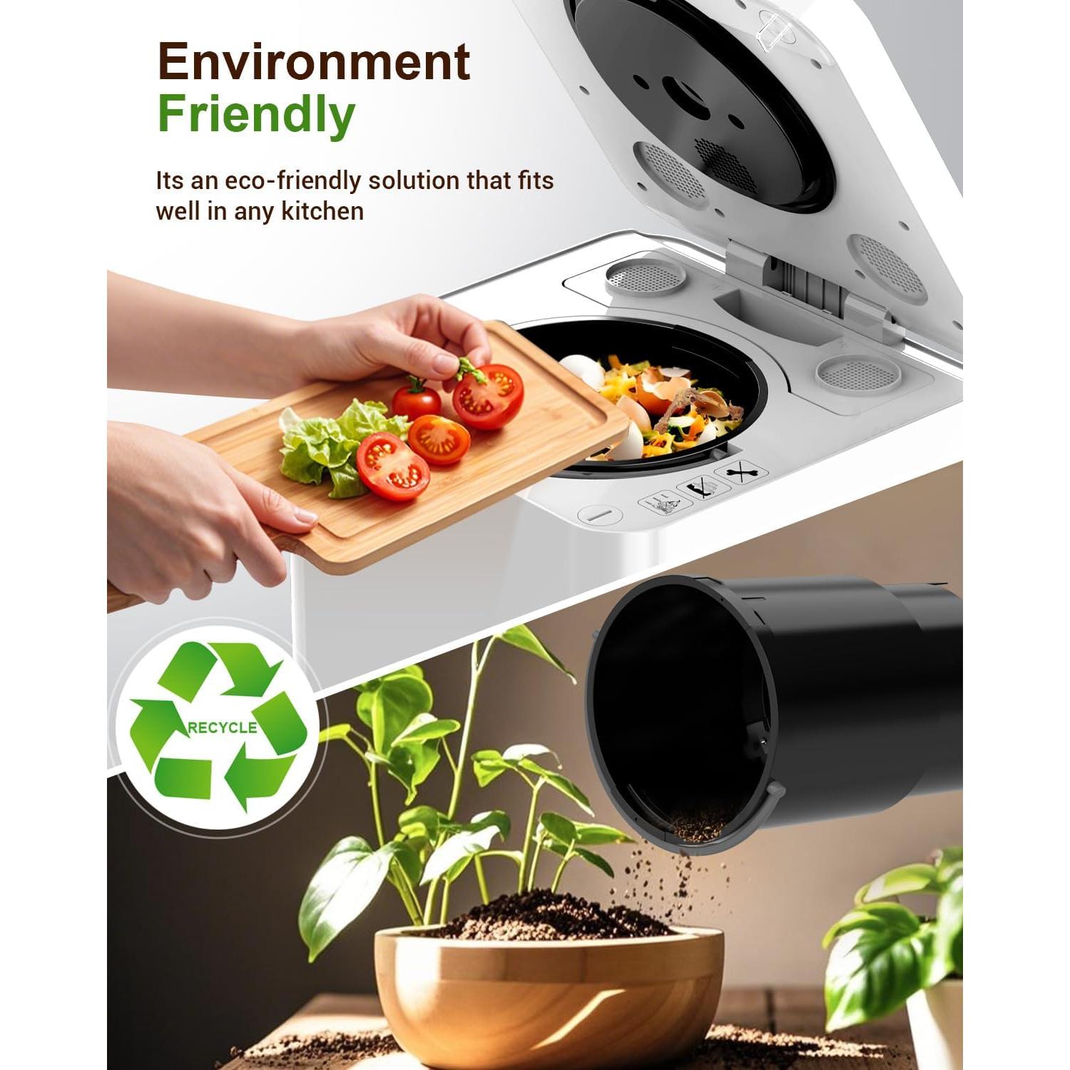 Compostador Eléctrico Growell 5.2L Sin Olores con Filtro