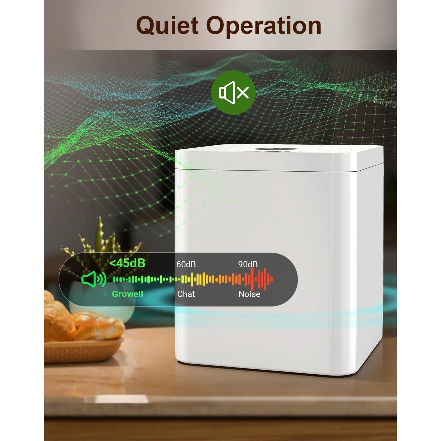 Compostador Eléctrico Growell 5.2L Sin Olores con Filtro