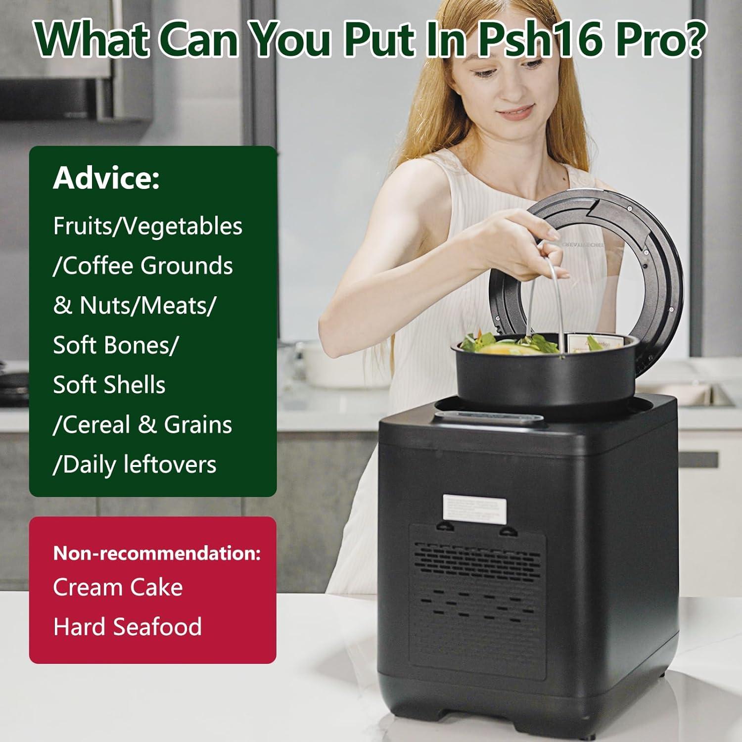 Compostador Eléctrico CREATIVECHEF PSH16 Pro 3.8L Silencioso