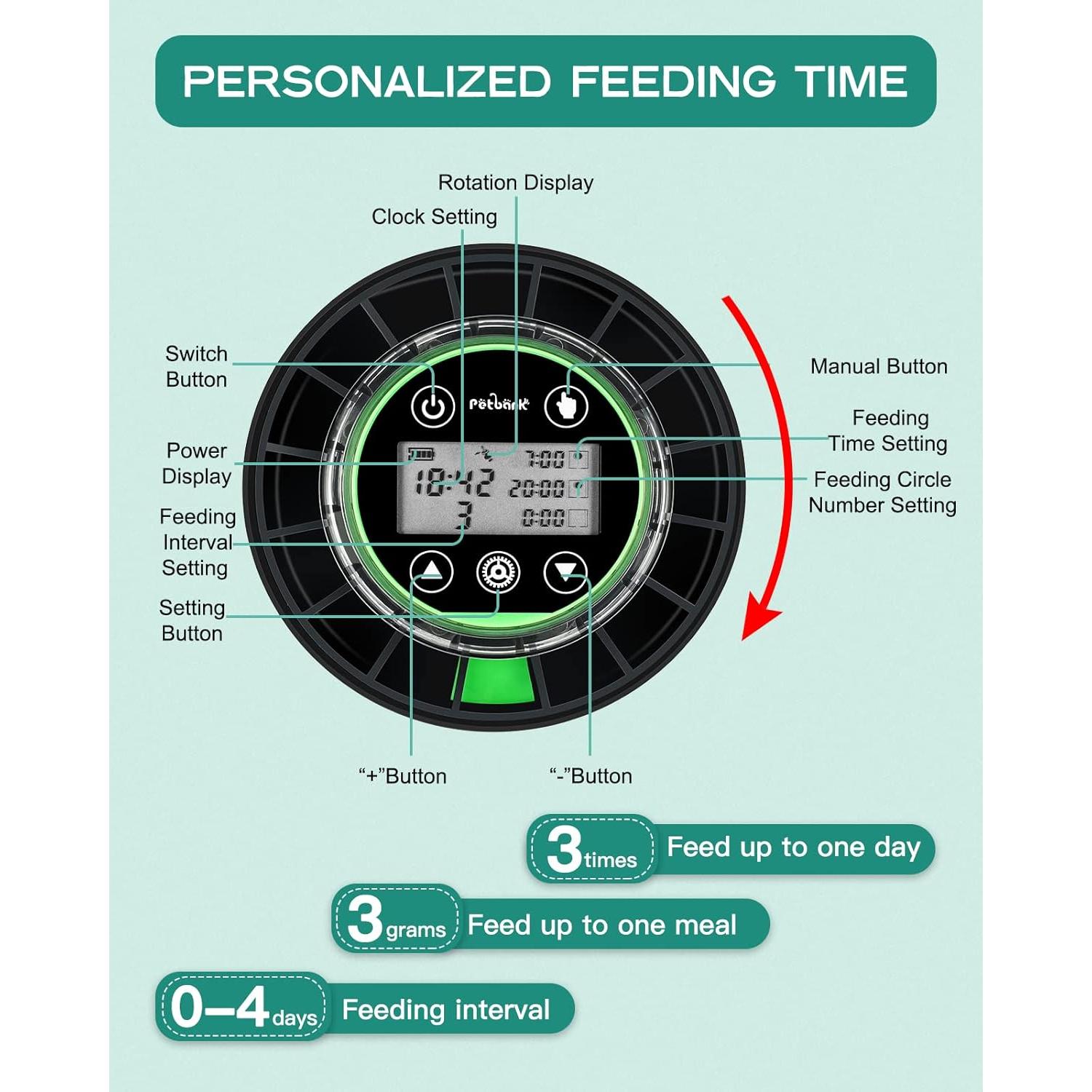 Dispensador Automático de Comida para Peces Petbank CY-109