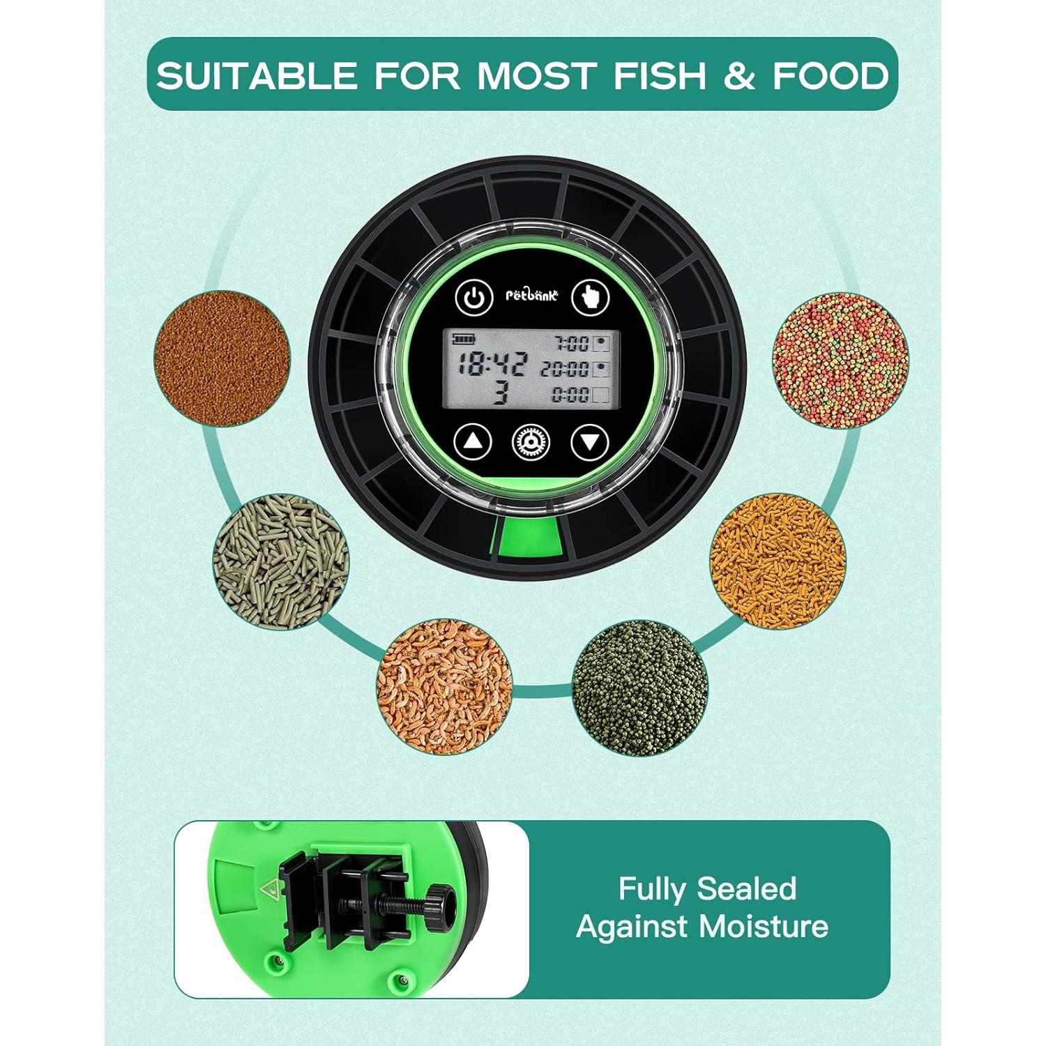 Dispensador Automático de Comida para Peces Petbank CY-109