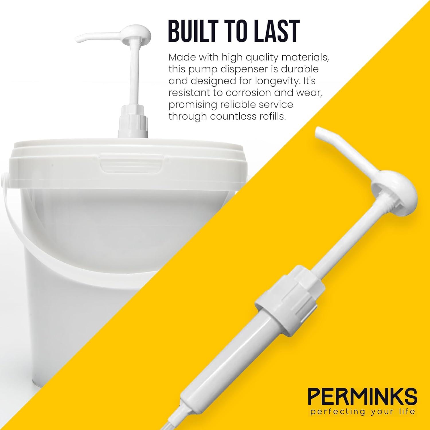 Dispensador de bomba 5 galones PERMINKS - Blanco, plástico