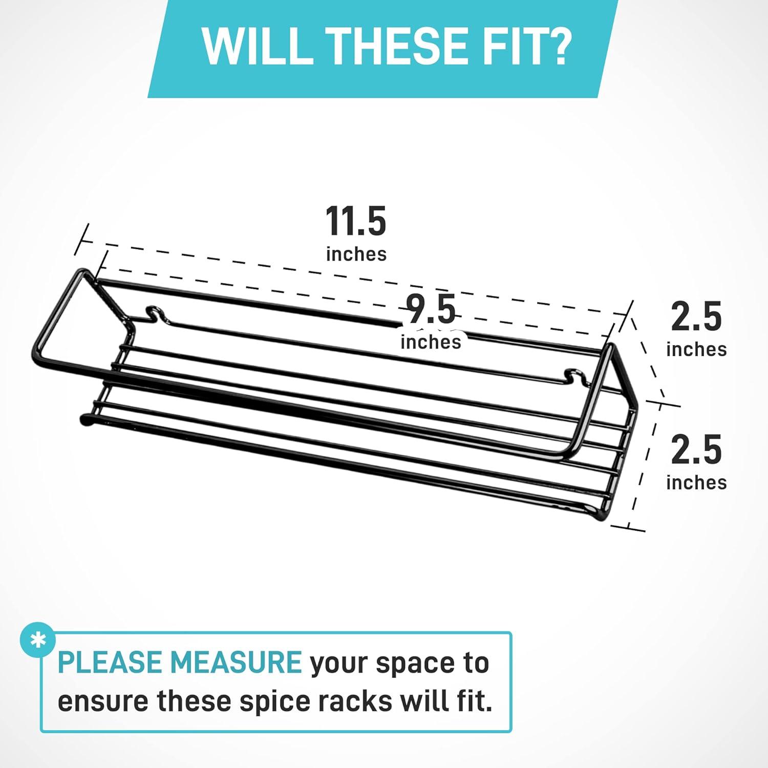 Organizador de Especias Montado en Pared Ultimate Hostess - 4 Niveles, Negro