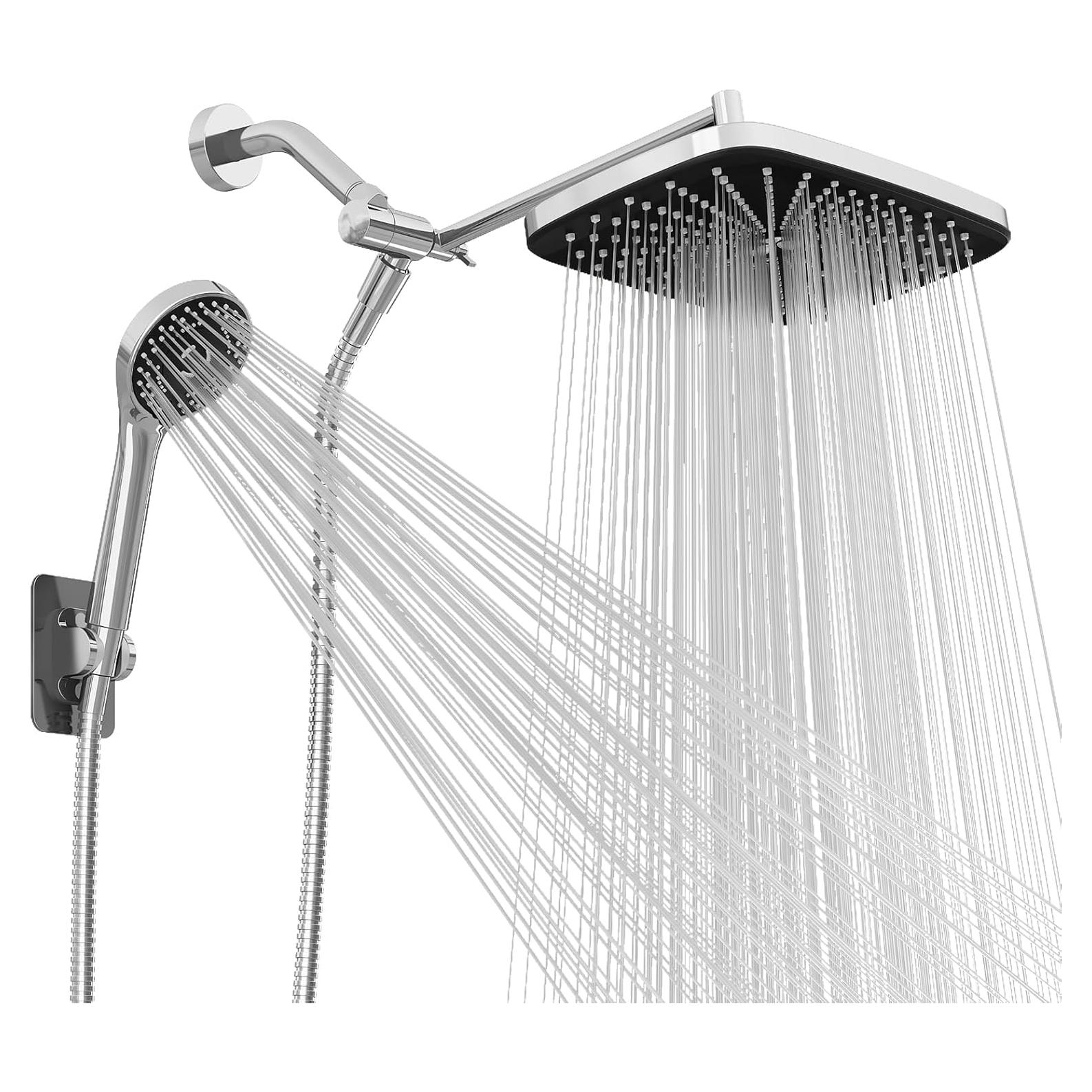 Cabezal de Ducha de Lluvia SeaCity 10" con 5 Modos y Brazo Ajustable