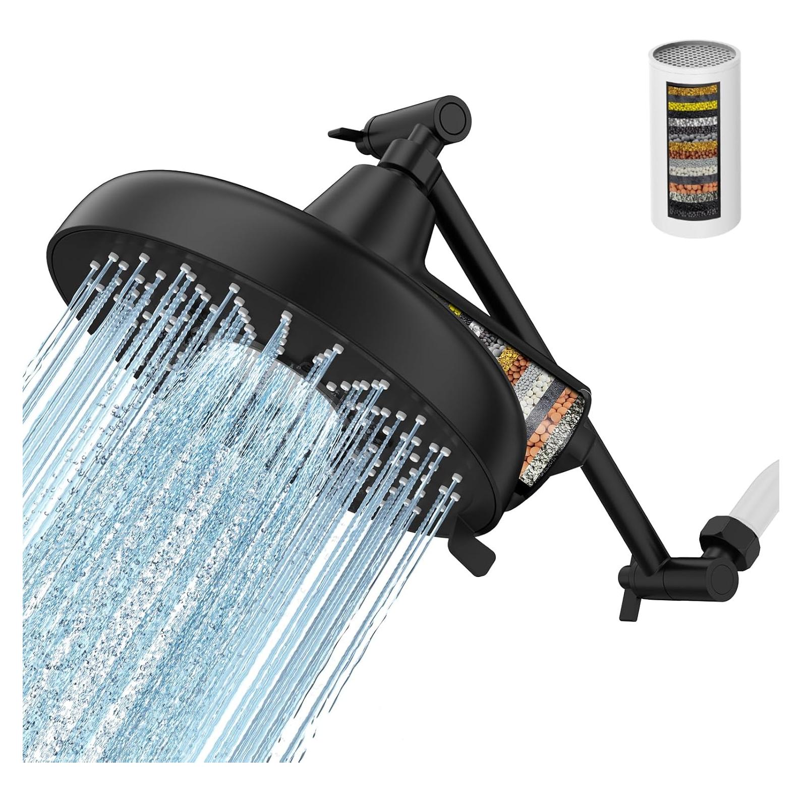 Cabezal de Ducha Filtrado EMBATHER 20.32 cm 3 Modos Ajustable