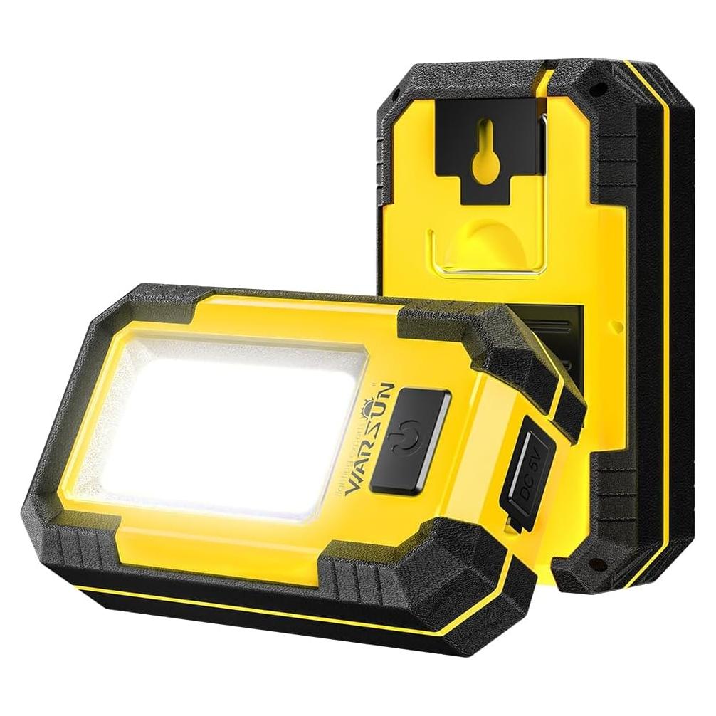 Luz de Trabajo LED WARSUN 30W Recargable 1200 Lúmenes Amarillo