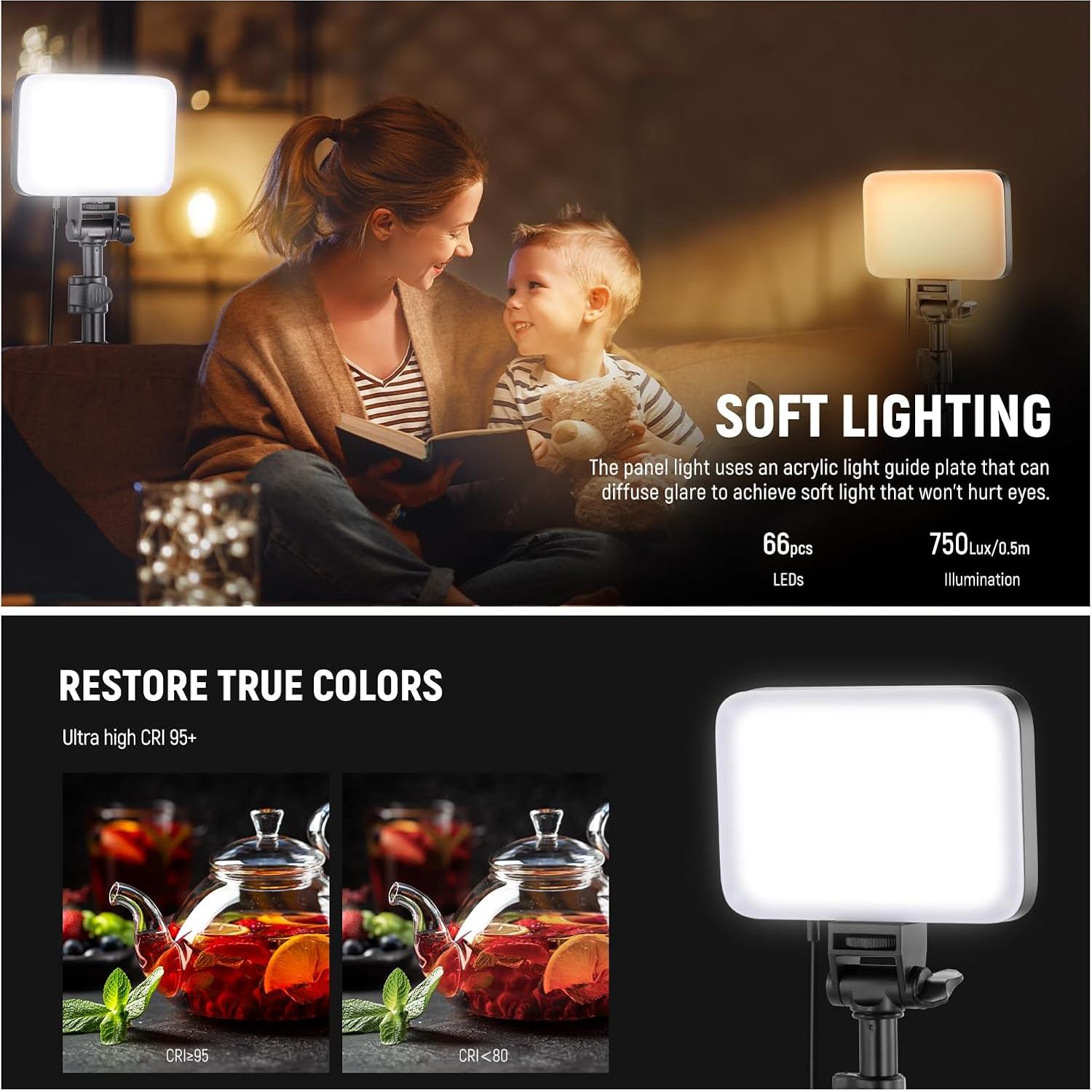 Kit de Iluminación LED Bi Color NEEWER 2-Pack con Soportes