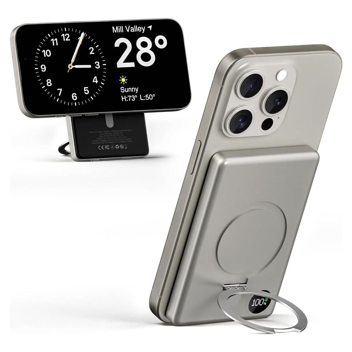 Banco de Poder Inalámbrico Kuulaa 10000mAh MagSafe 20W LED