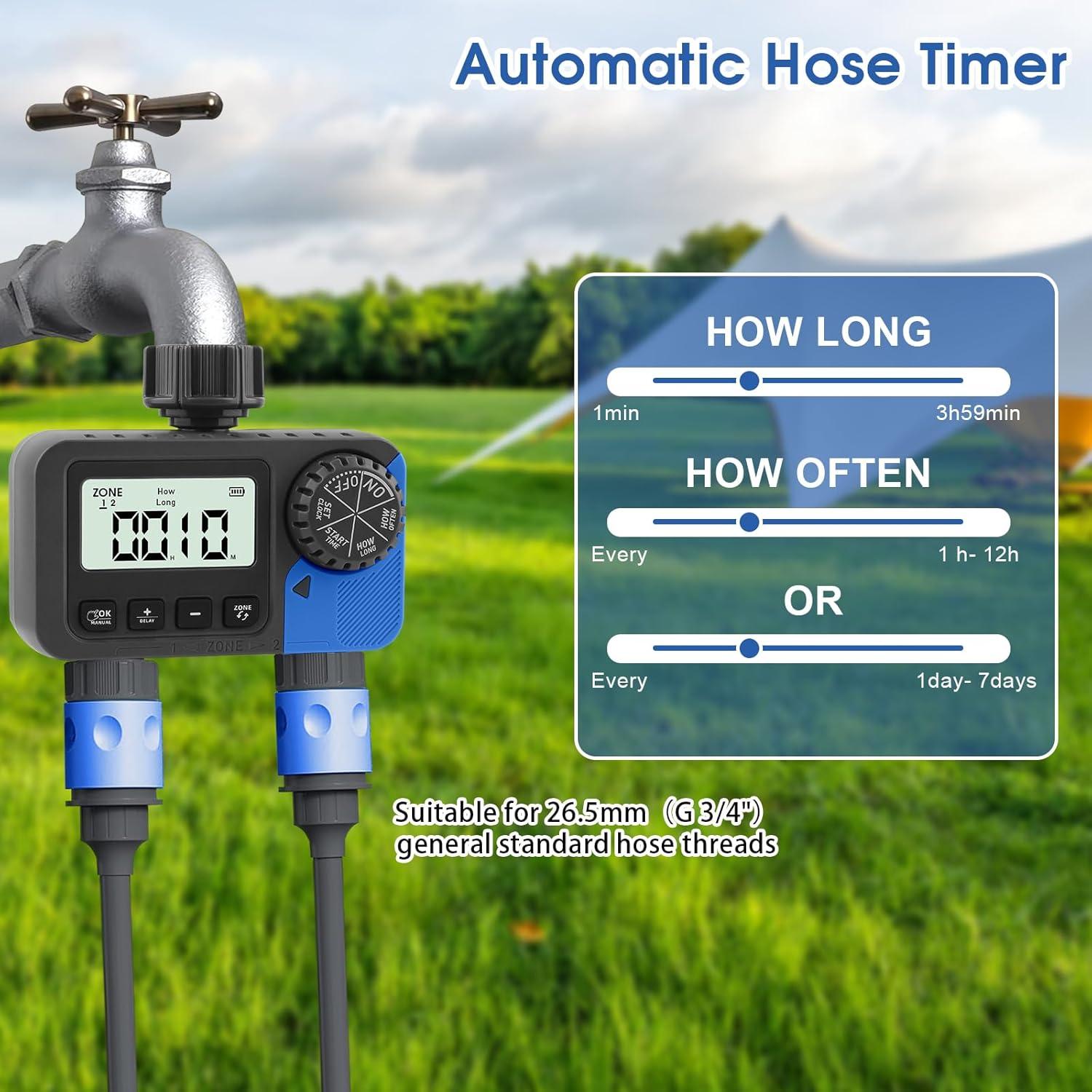 Temporizador de Riego dgtenk GT329 2 Salidas Programable