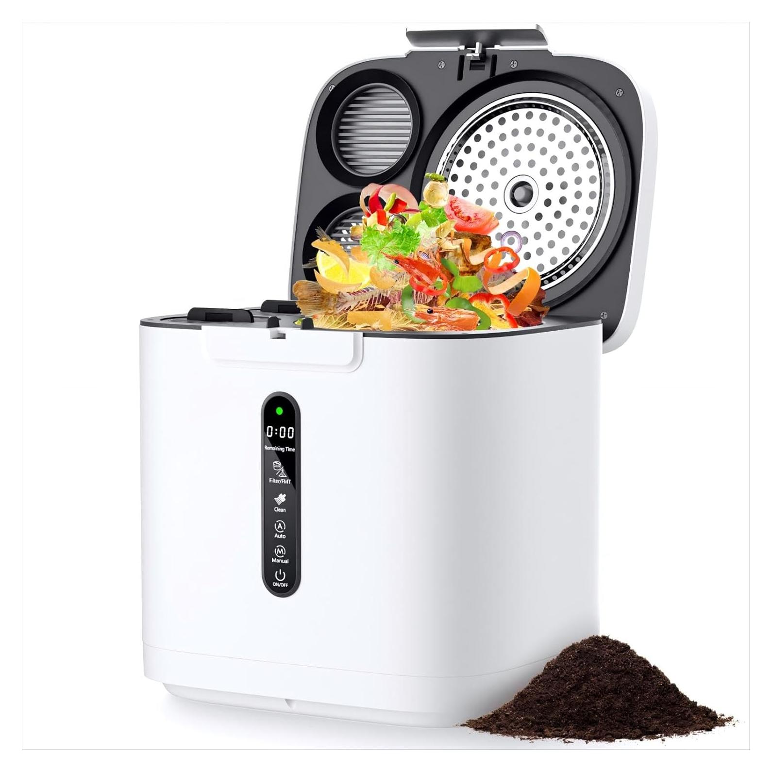 Compostador Eléctrico MERIOR 4L con Pantalla LED y Auto-Limpieza