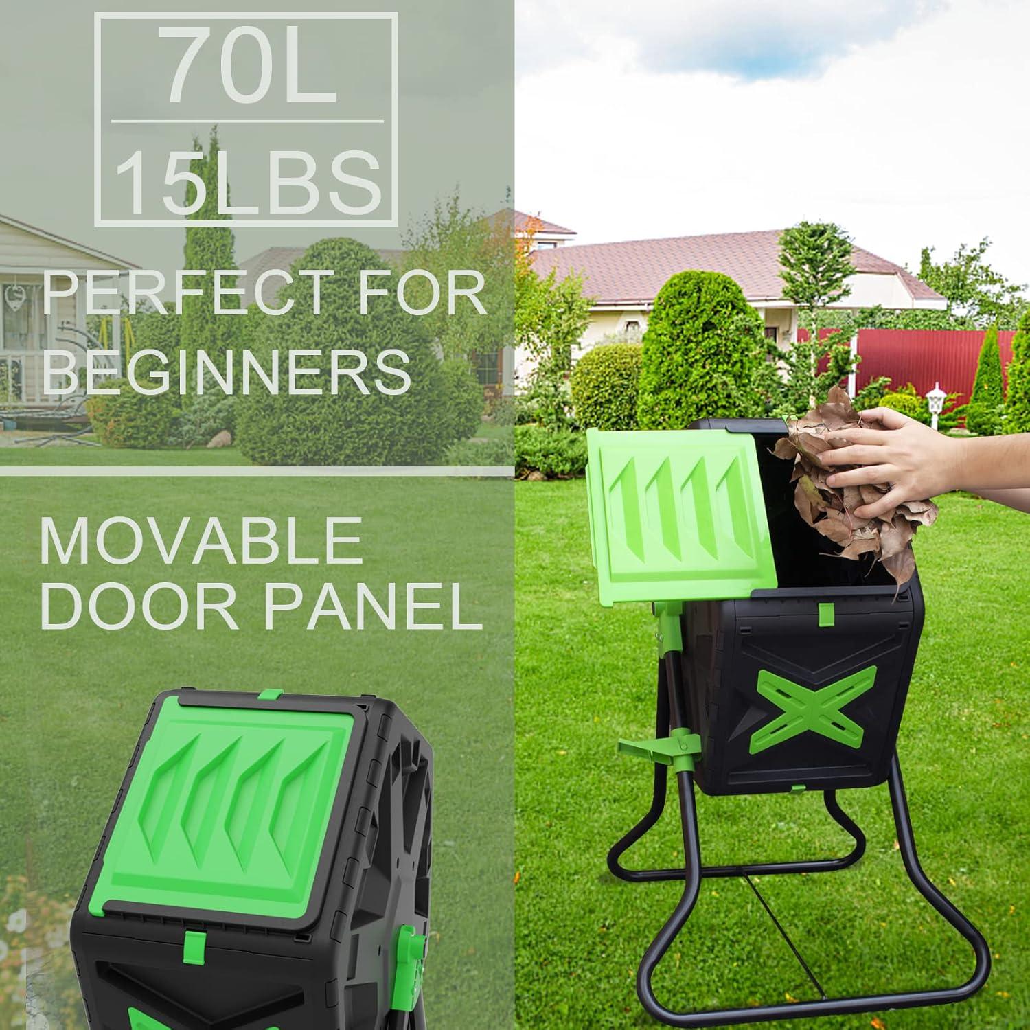 Contenedor de Compostaje SQUEEZE master 70L Verde Hexagonal