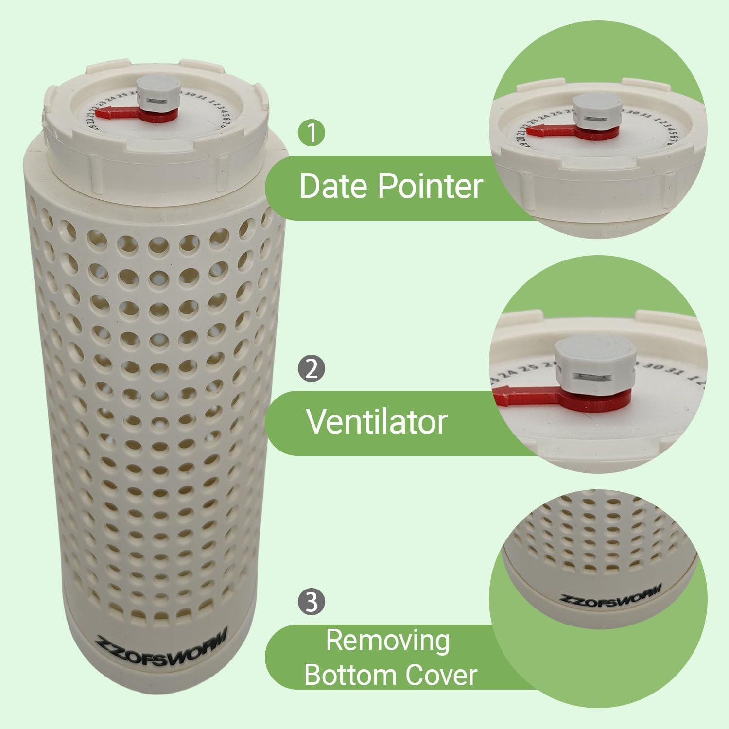 Bin de Compostaje ZZOFSWORM Medio para Exterior con Ventilación