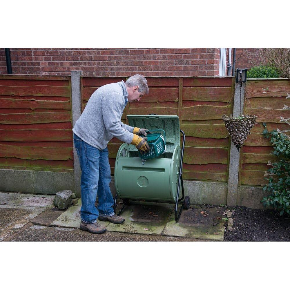 Compostador Móvil Mantis Back Porch 140L con Ruedas