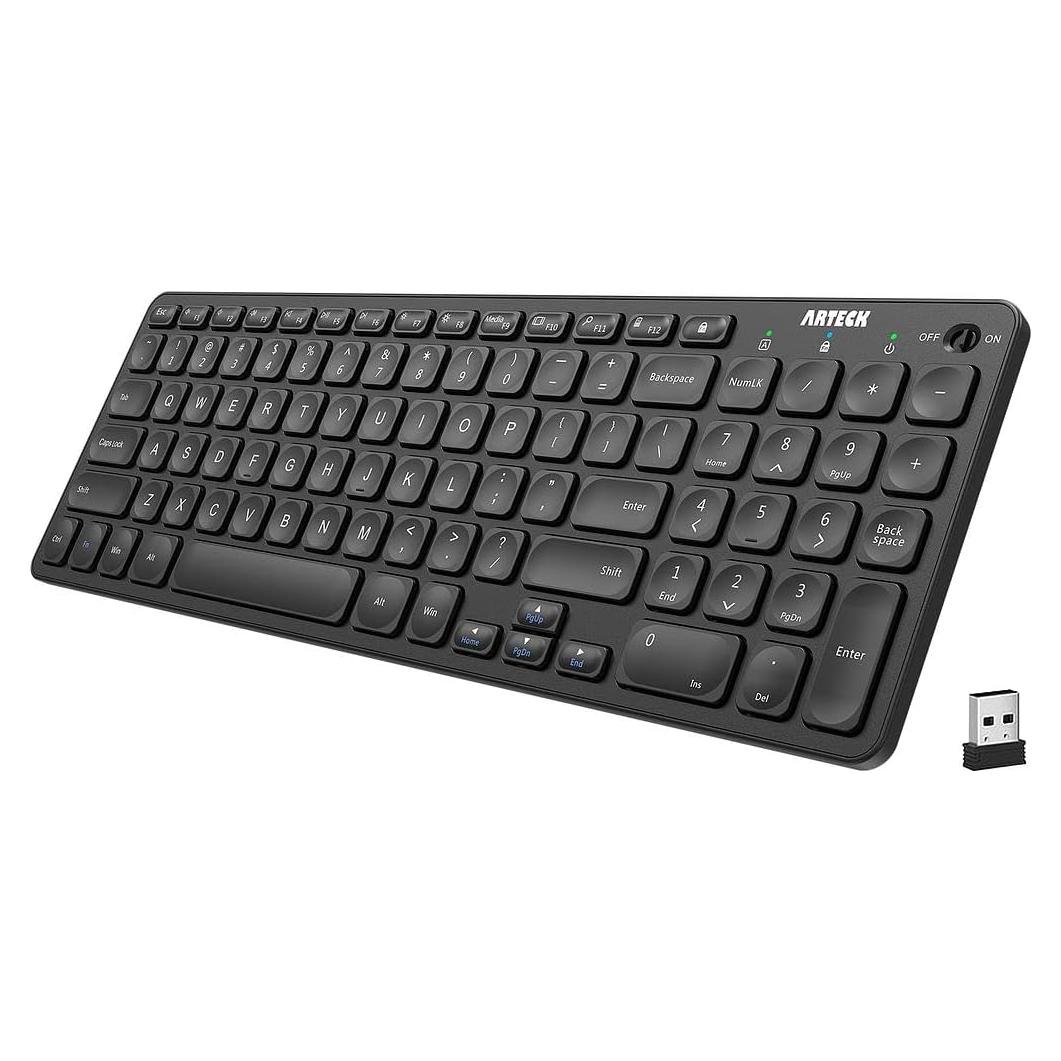 Teclado Inalámbrico Arteck HW305-2 Ultra Delgado con Teclado Numérico