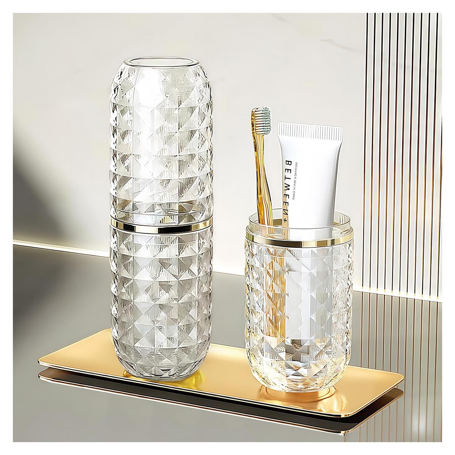 Estuche de Cepillo de Dientes de Viaje FQDGTFA Transparente