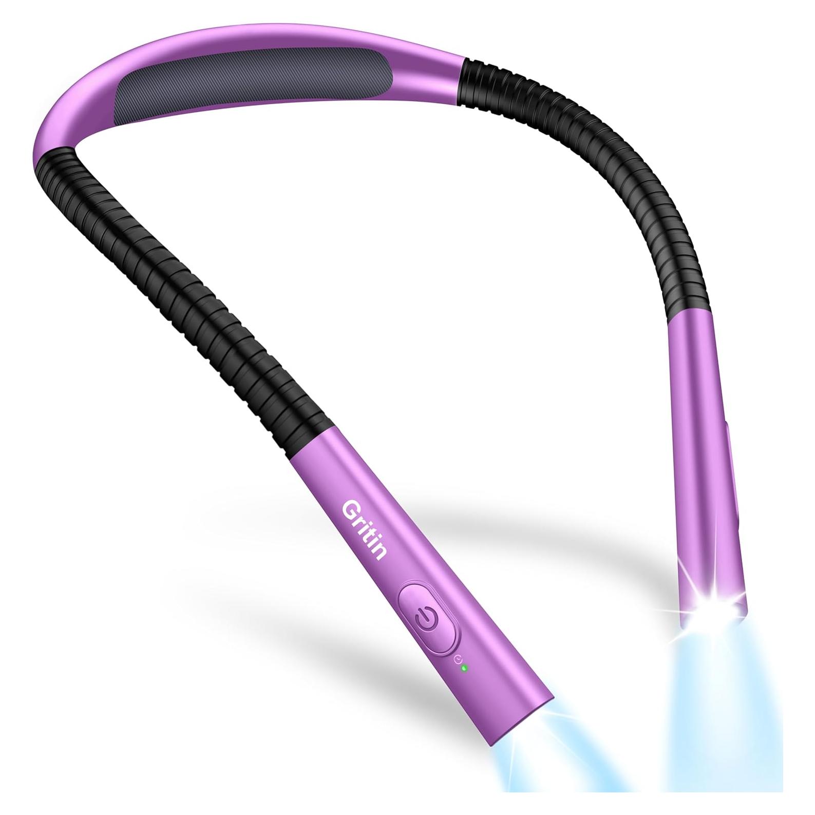 Luz de Cuello Recargable Gritin - 4 Colores, 5 Brillos, 80h