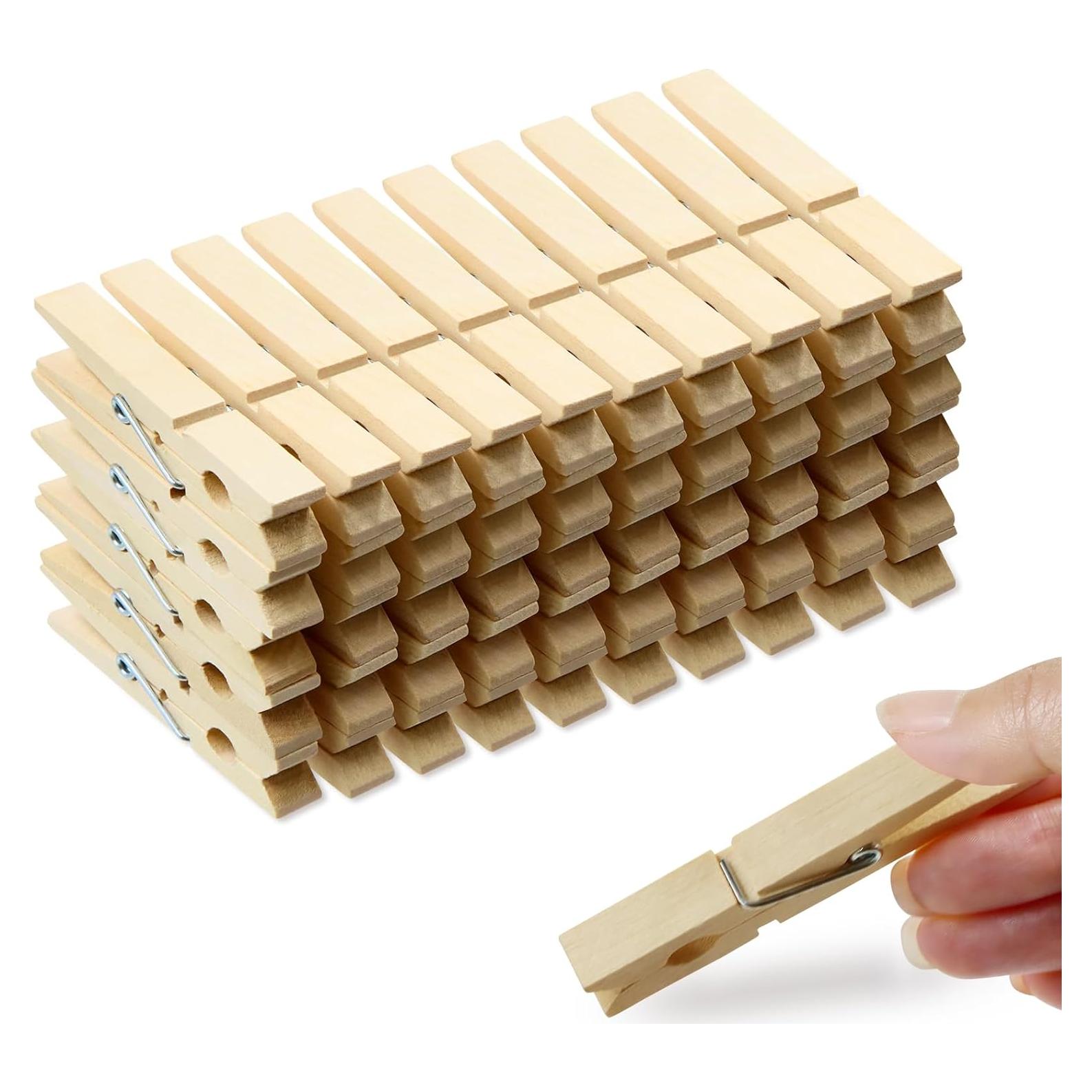 Pinzas de Madera JABINCO 50 Piezas 7.29 cm Duraderas