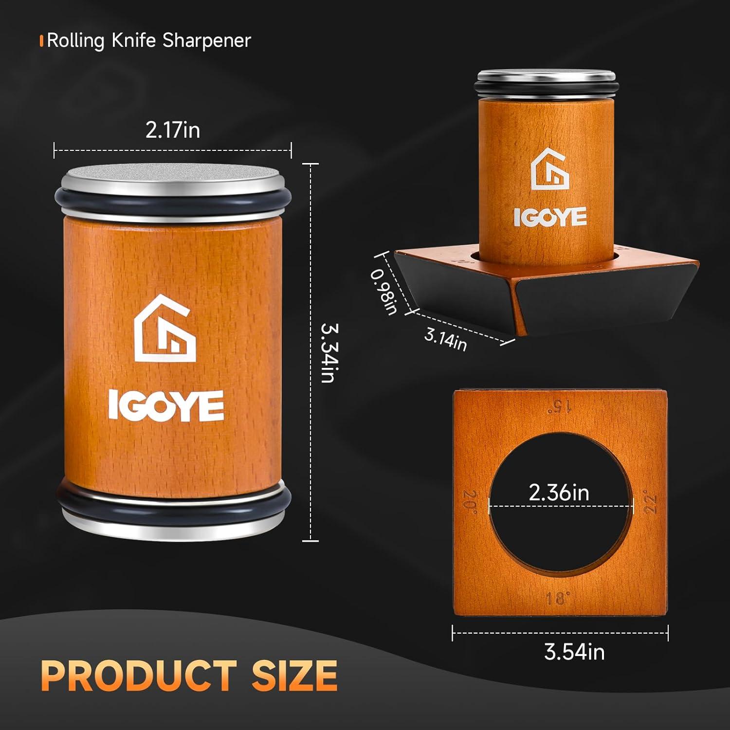 Afilador de Cuchillos IGOYE 4 Ángulos Diamante Profesional