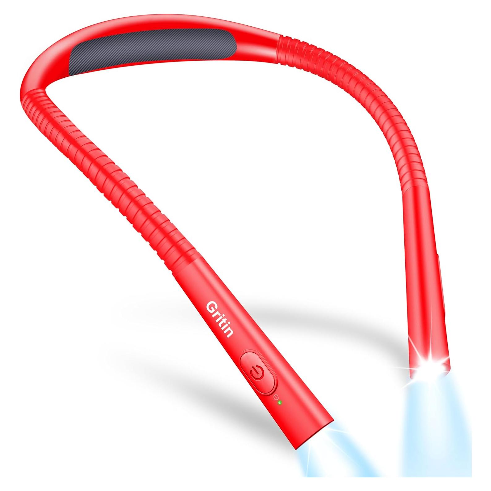 Luz de Cuello Recargable Gritin - 4 Colores, 5 Brillos, 80h