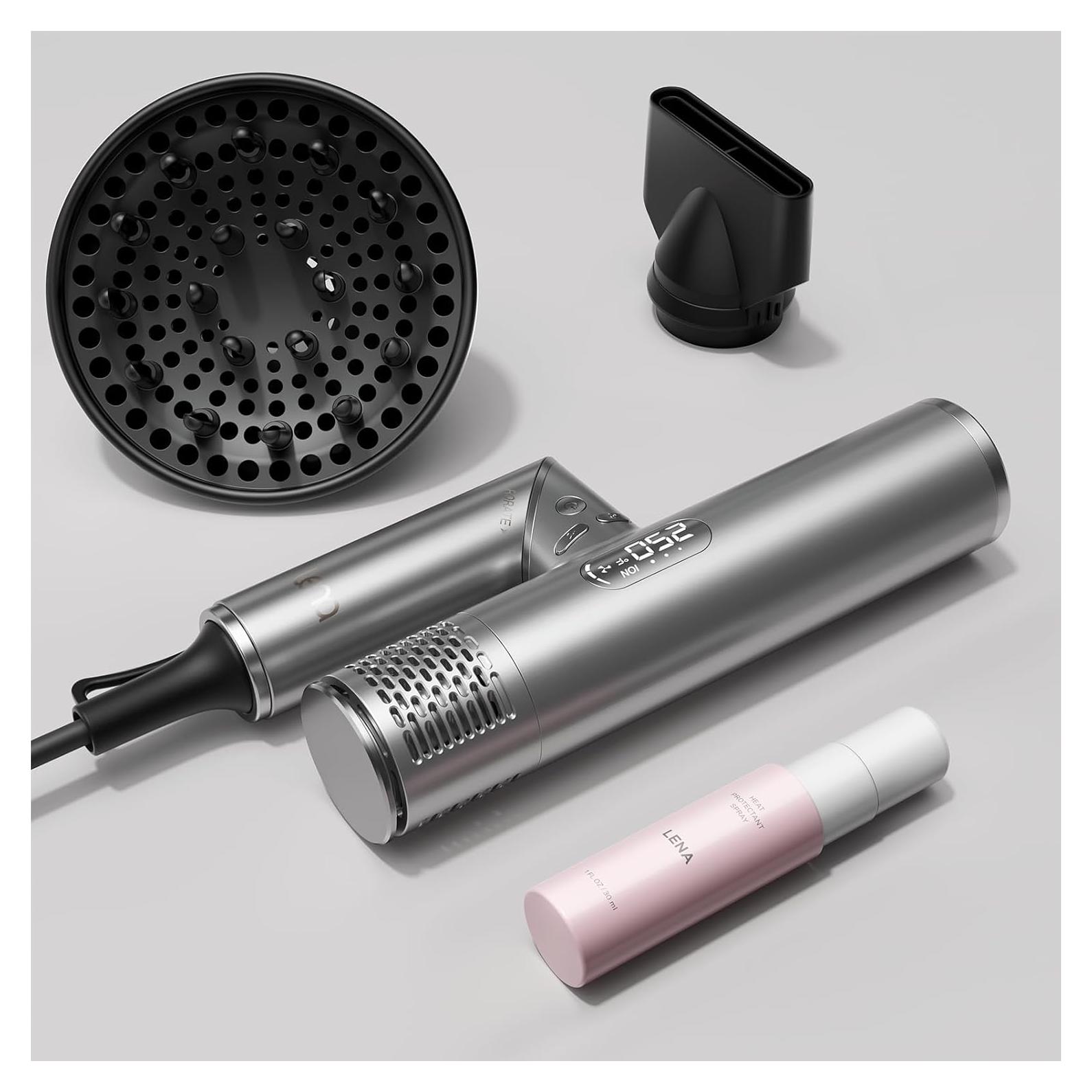 Secador de Pelo Lena F10 Portátil 1400W con Difusor y Tecnología Iónica