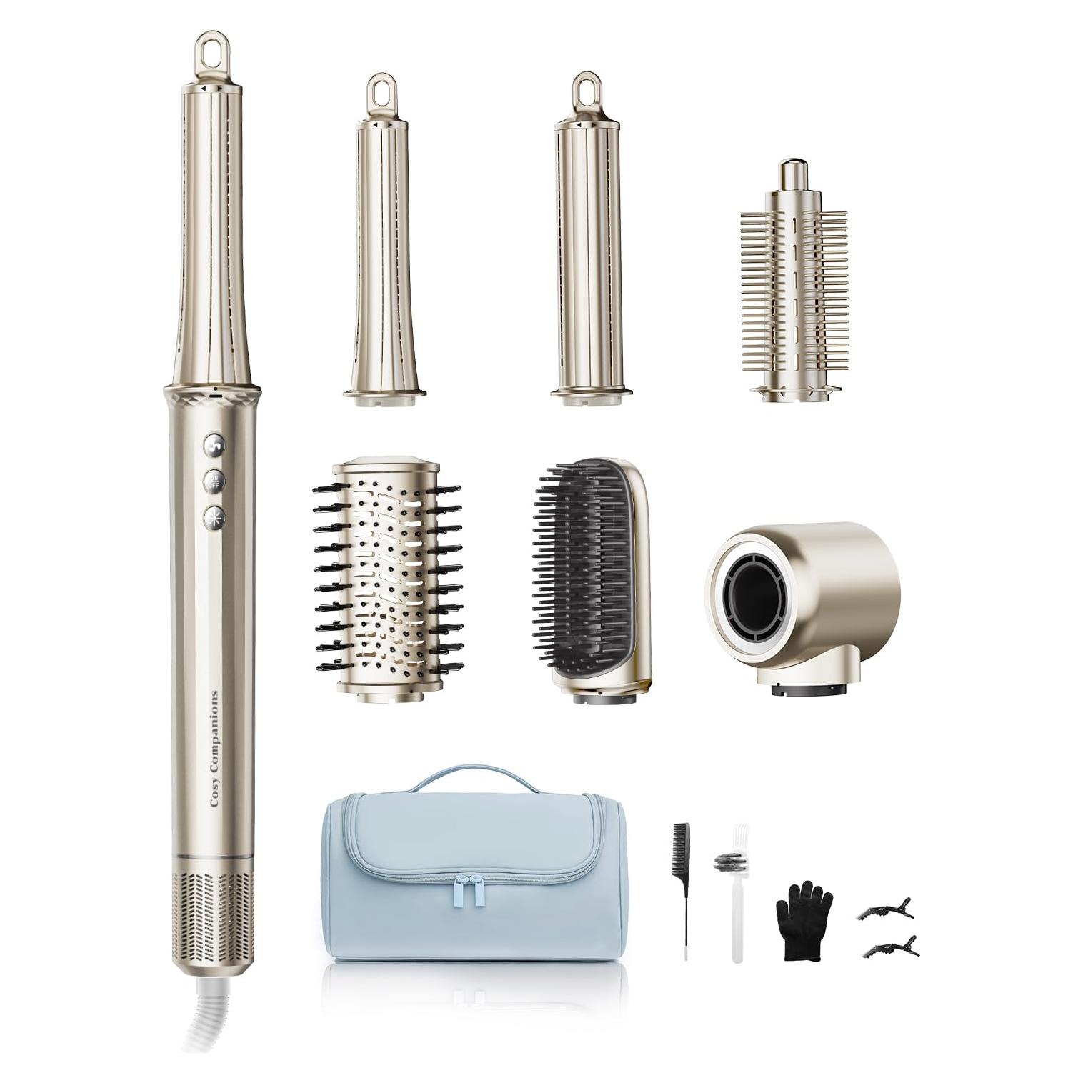 Secador de cabello 6 en 1 Cosy Companions dorado 150,000 RPM