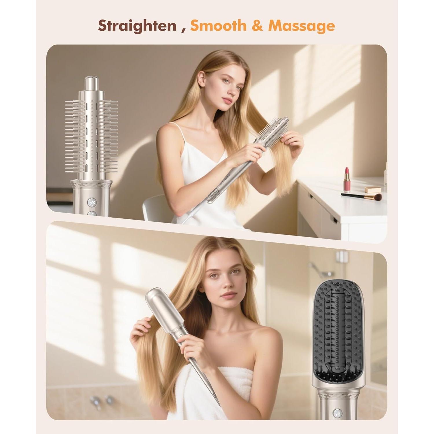 Secador de cabello 6 en 1 Cosy Companions dorado 150,000 RPM