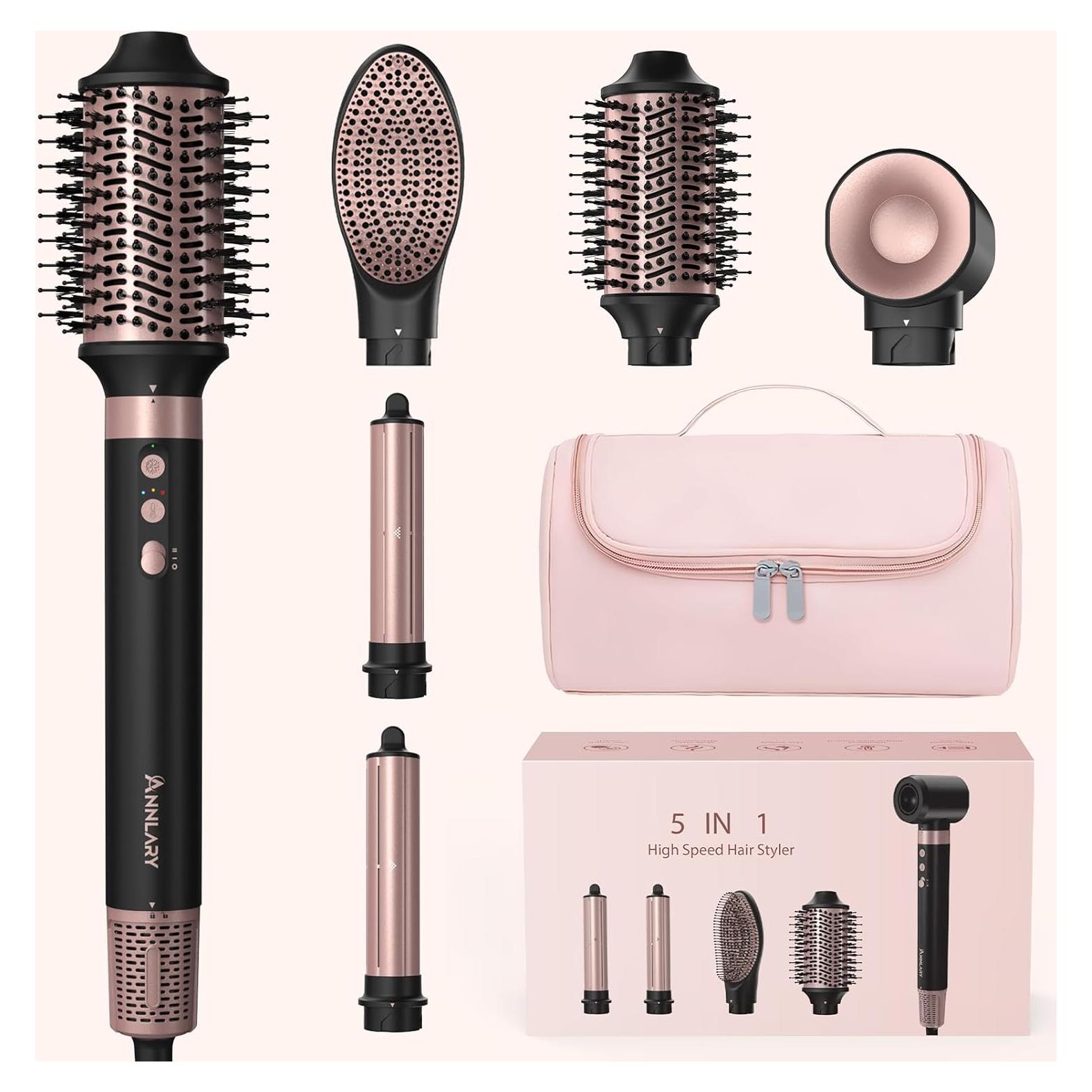 Estilizador de Aire Caliente Iónico 5 en 1 ANNARY 1400W