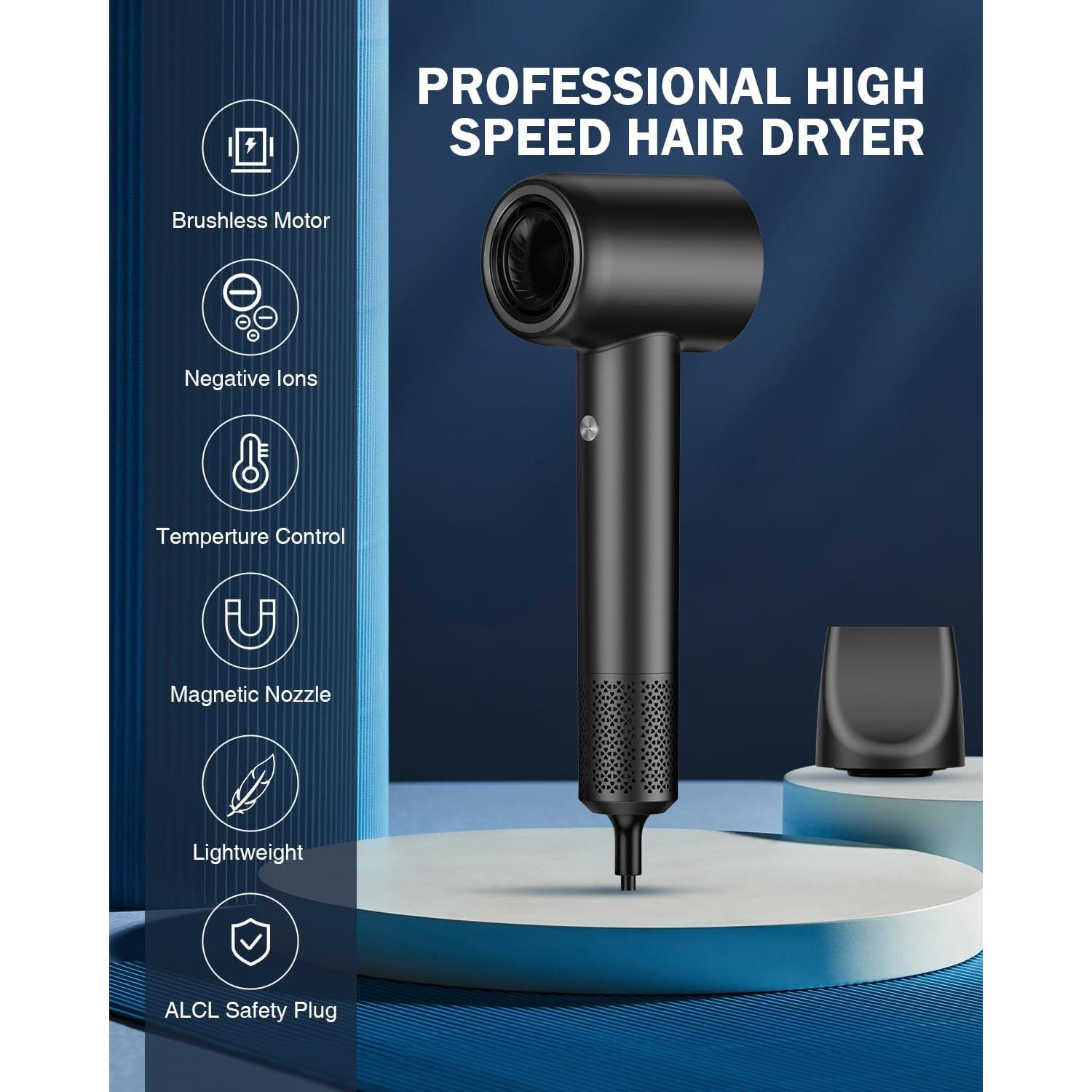 Secador de Pelo MiroPure TH009 1500W Iónico 110,000 RPM