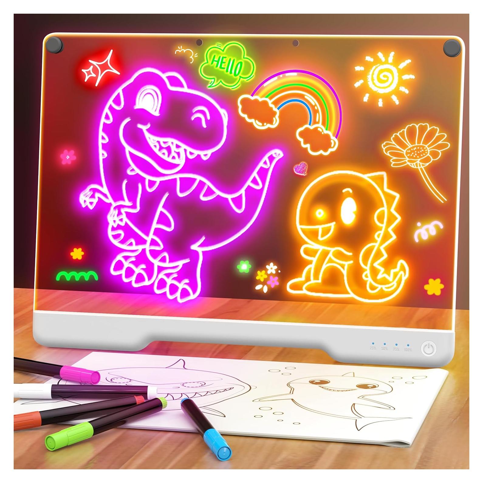 Tablero de Notas LED Geokay E16 Blanco, 7 Modos de Luz, 34.8 cm