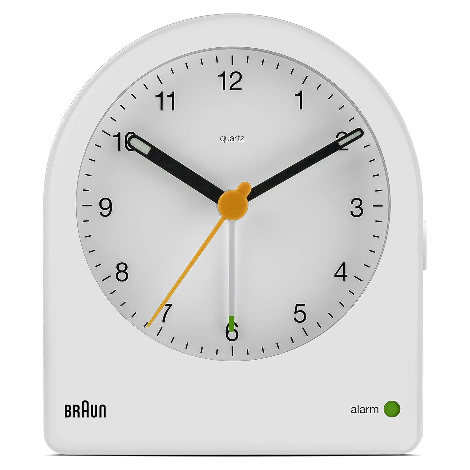Reloj Despertador Analógico Braun BC22W Blanco con Alarma