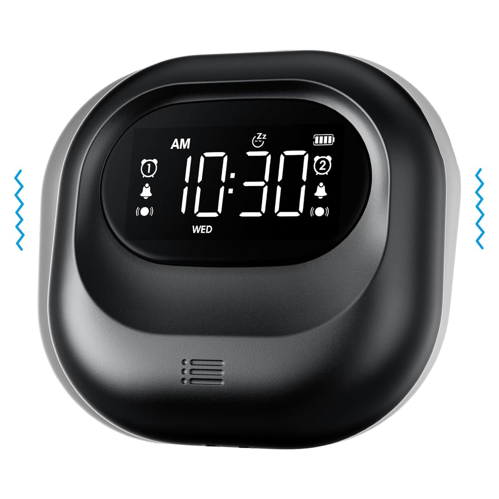 Reloj Despertador Vibrante Mesqool CR1027 Inalámbrico Negro