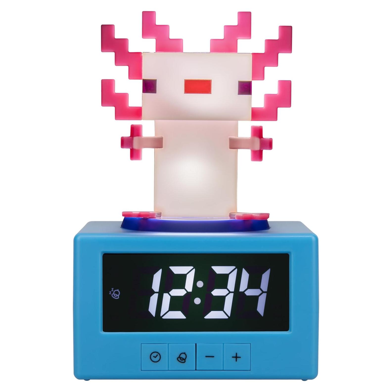 Reloj Despertador Digital Axolotl Paladone con Luz Nocturna