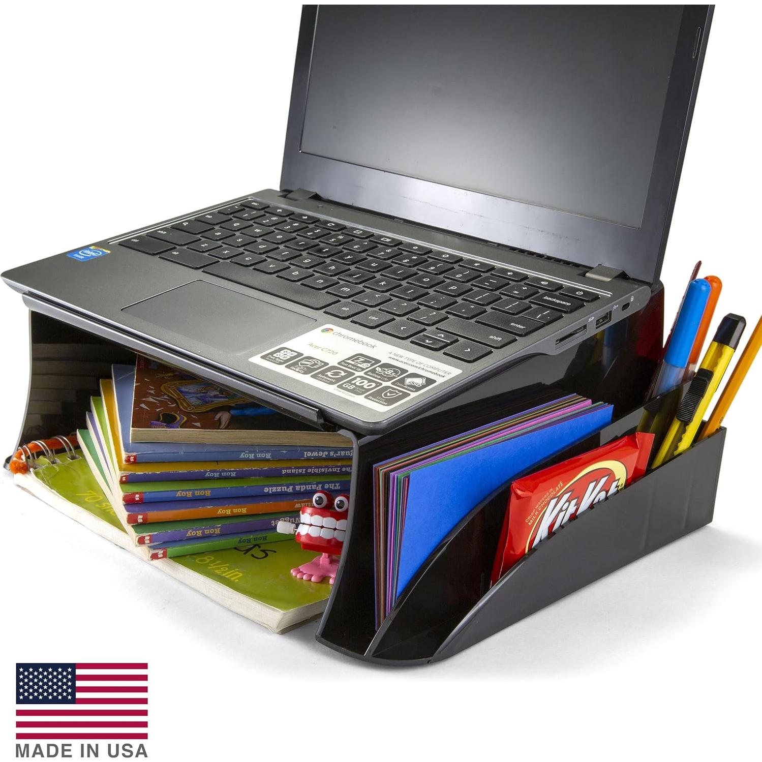 Soporte para Laptop y Teléfono Officemate 21522, Negro