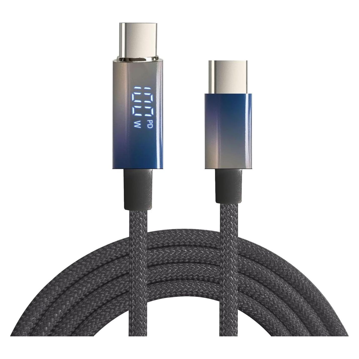 Cable USB C a USB C 100W PD con pantalla LED 1.2m FANTIA
