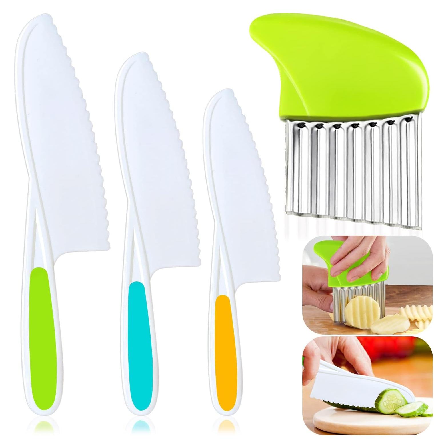 Juego de cuchillos para niños TAORISH 4 piezas seguro y colorido