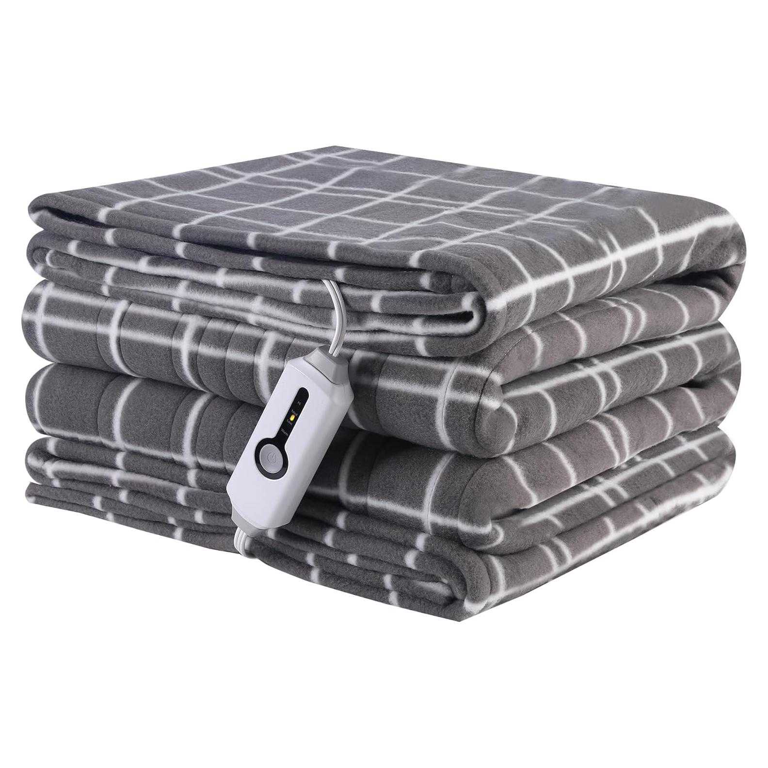 Manta Eléctrica Calentada ONDAN Completo 213x182 cm Gris Claro