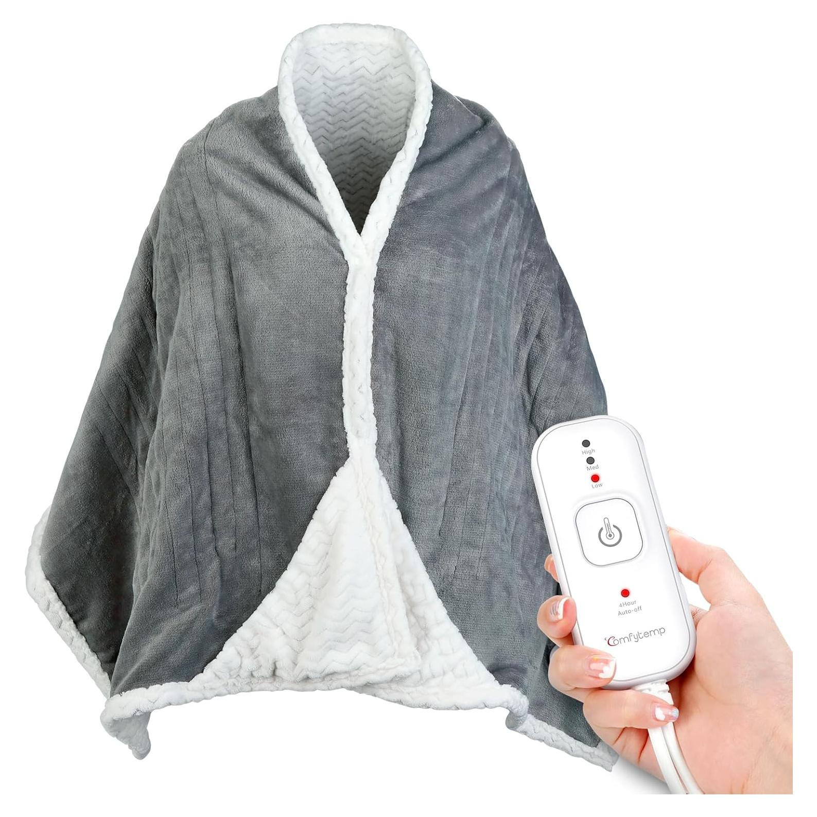 Manta Calentada Eléctrica Comfytemp 178x58cm Gris Suave