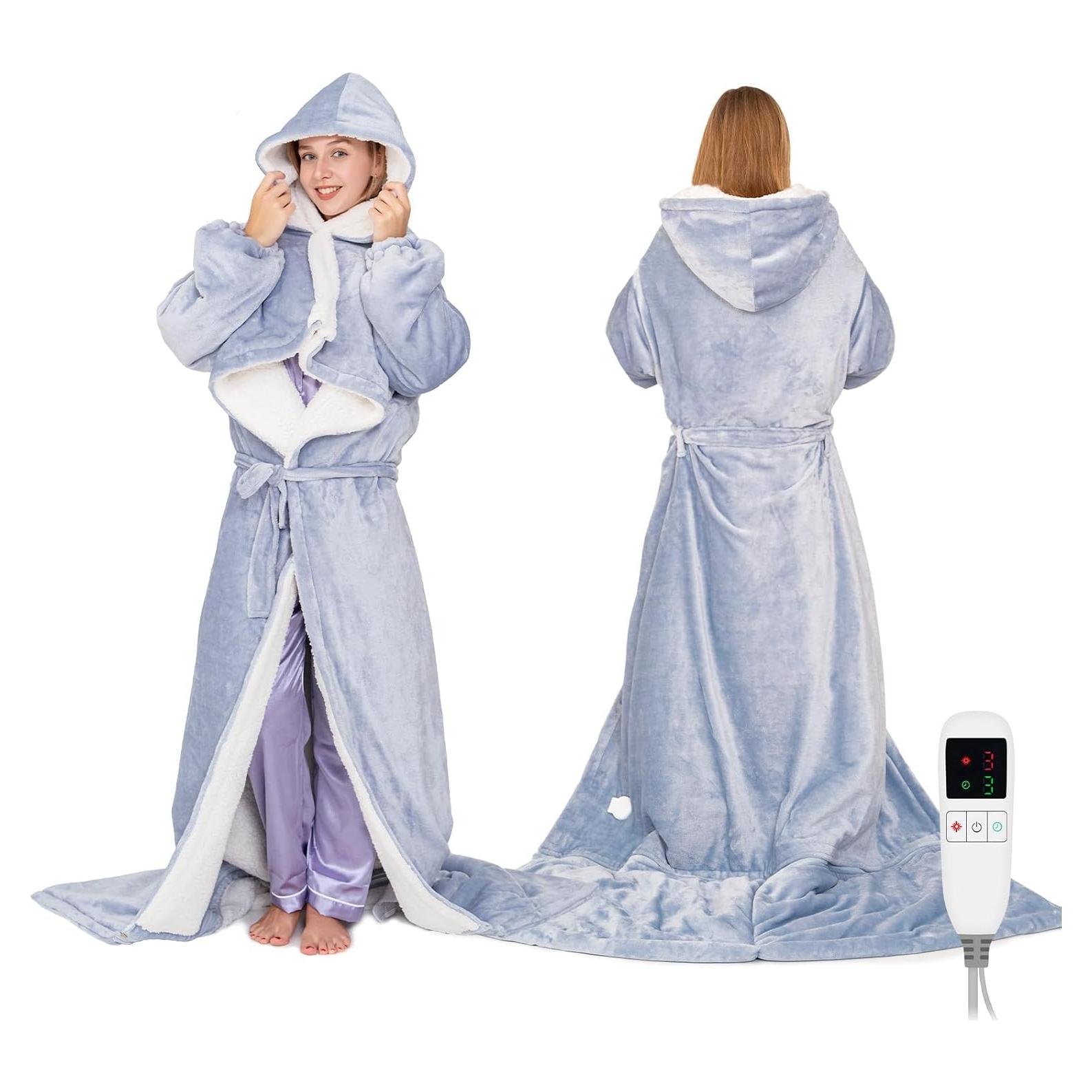 Manta Calefactable Eléctrica OPCLZS con Capucha y Bolsillo