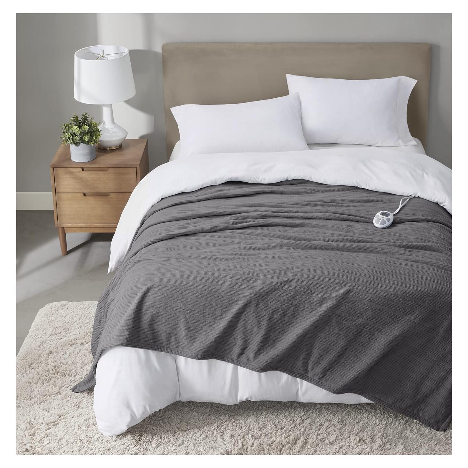 Manta Eléctrica Serta Individual Carbón Ultra Suave 157x213cm